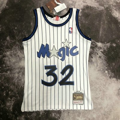 Maillot de Basket #32 O'neal Orlando Magic Vintage Blanc Imprimé